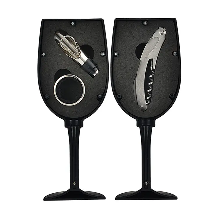Cup hugis plastic box wine set